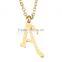 Best selling products stainless steel initial necklace