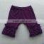 top selling cotton knitted baby clothes boutique little girls ruffle capri pants kids solid color legging icing cropped pants