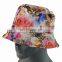 Girl Women Fashion Bucket Hat Boonie Cap Hawaiian Floral Flower Pattern Outdoor Camping Hiking Fishing Cap