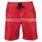 Red men shorts with string on the waist band , Cargo basketball half pants shorts