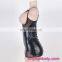 Four Size In Stock Low MOQ Sexy Leather Lingerie Showing Nipples