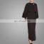 Muslim Women Black Cape Long Sleeves Fashion Maxi Dress Islamic Wear For Ladies