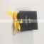 Luxury black book box with gold Ribbon Box For Jewelry Packing with hot staping logo