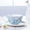 2018 new design ceramics factory european luxury cofffee cup with saucer