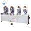 Four head PVC door window steel liner automatic screw mounting fastening PVC window making machine