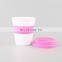 Wholesale 12OZ plastic insulation handy cup with silicone lid leather case and custom logo for coffee