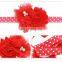 Infant  Head accessories Baby Pink And Red Laces Hair Band Newborn Headband Valentine's day