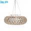 Contemporary living room classic design decorative ceiling circle acrylic ball led light chandelier