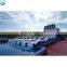 Factory manufacture crazy 6 lanes high waterfront park inflatable giant slide