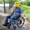 aluminum wheelchair With seat disabled elderly manual folding portable wheelchair