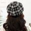 velvet thick duck tongue octagonal hat fashion wild Korean version of the middle-aged and elderly beret
