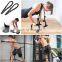 Black Abdominal Wheel Set Ab Roller Kit Push Up Bar Jump Rope Hand Grip For Home Fitness
