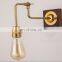 Japanese Style Brass Simple Wall Lamp Homestay Retro Wooden Ceiling Rose Metal Wall Lamps