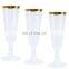 Hard Plastic Clear Disposable Drinkware Wine Glass Champagne Flutes