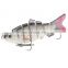 JOHNCOO 100MM 3D Lifelike Eyes Multi Jointed Bait 6 Segments Swimbait Fishing Lures For Pike Bass