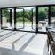 New Design Medium Stile Aluminum Double Glass Black Rimmed Accordion Elevation Balcony Interior Folding Door