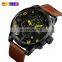 SKMEI 1309 Casual wholesale Genuine leather wrist watches men water resistance