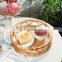Hot Sale Natural Handwoven Basket for Breakfast, Round Boho Serving Tray for Table Wholesale
