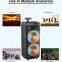 OEM ZQS8211 40W power dual 8 inch speaker wireless bass sound loud party speaker with colorful light
