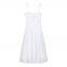 2025 New European and American Fashion Stacked Decorative Poplin Midi Dress