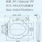 HL-019 MEIYE PP 440*370*68mm Round Soft-closing Toilet Seat Cover Ramp Down Toilet Lid
