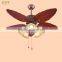 China Factory Wood Blades Soft Wind Ceiling Fan