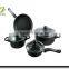 Cookware Type and Stocked Nonstick Aluminum Bakelite Handle Cookware Set with Tempered Glass Lid