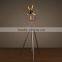Industrial loft style Black iron Electrial fan pendant light with cladding