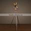 Vintage Industrial tripod fan shape floor lamp/light