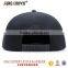 high-end 5 panel embroidery leather brim snapback cap
