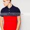 Two Tone Bright Colored Polo Shirts For Sale Men 100 Cotton Pique Polo Shirt Wholesale