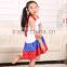 Wholesale 4th of July baby girls summer dresses with animal owl pattern