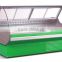 Curved Glass Front Open Deli Meat Display Counter