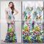 Green fabric recycled fabric printed beautiful pattern with 100% rayon fabric