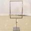 Adjustable metal advertising rack display stand