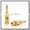 Speaker Banana Plugs 24K Gold Plated Audio Jack Connector Open Screw