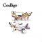 Fashion Jewelry Charming Flower Pin Brooch Women Wedding Party Gift Collar Dresses Hijab Scarf Apparel Promotion Accessories
