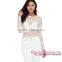 Latest White Paisley Sheer Lace stretch sexy hot fashion show lingerie