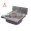 NSF Stainless Steel Hand Sink, Wall Mounted Stainless Steel Hand Wash Sink for Commercial Kitchen