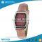 New times japan movt pink leather strap beautiful ladies watch