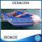 Small inflatable sport runabout drop stitch air floor boat