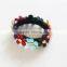 New Arrival Hot Sale Fashion Colorful Five Flowers Elastic Hair Bands Rubber Bands Headwear Hair Accessories for Girls Women