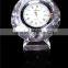 China supplier Wholesale Round shaped crystal trophy clock ,crystal trophy for souvenir