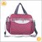 2016 New design printed waterproof baby customized tote leather diaper bag