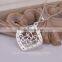 2015 Latest square 925 sterling silver plated fake diamond necklace