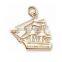 Alloy 3 Dimensional Sailboat Charms for Bracelet And Necklace Zinc Alloy Charms And Pendant