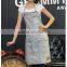 Unisex washed denim chef kitchen apron with pockets for sale