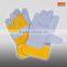 blue grain leather working gloves