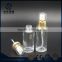 50ml empty cylindrical glass bottle with airless pump sprayer glass lotion bottle