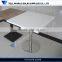 Artificial marble top modern restaurant high glossy white acrylic dining table